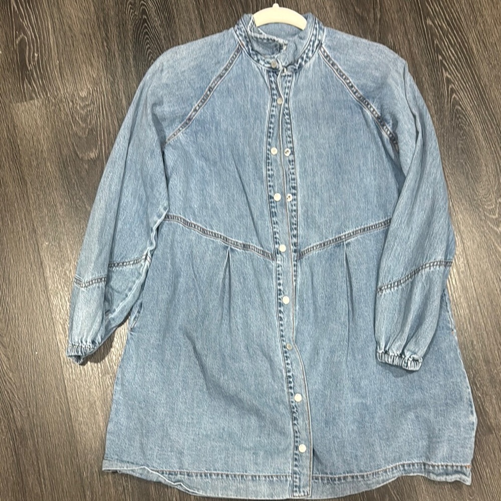 Habitual Denim Button-Down Dress